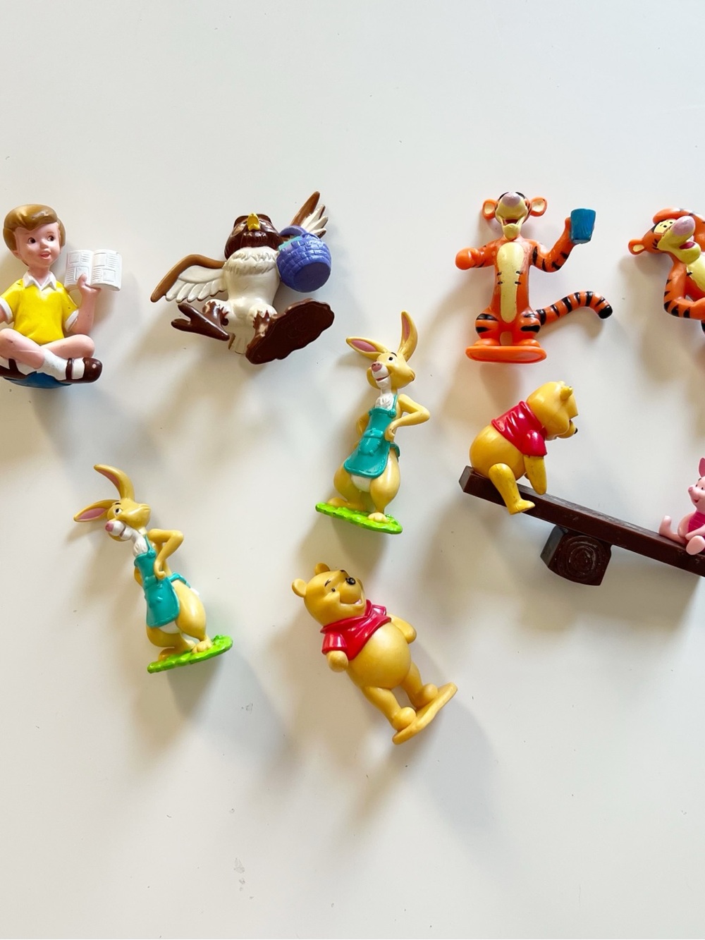 Vintage 1998 Set of 8 Winnie the Pooh and Friends Figurines